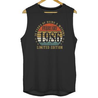 36 Years Old Gift February 1986 Limited Edition Unisex Tank Top | Favorety CA