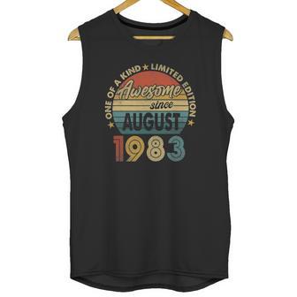 38 Years Old 38Th Birthday Men Awesome Since August 1983 Ver2 Unisex Tank Top | Favorety DE