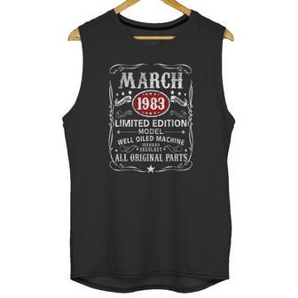 38 Years Old 38Th Birthday Decoration March 1983 Gift Unisex Tank Top | Favorety