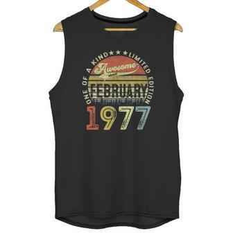 44 Years Old Gifts Awesome Since February 1977 44Th Birthday Unisex Tank Top | Favorety CA