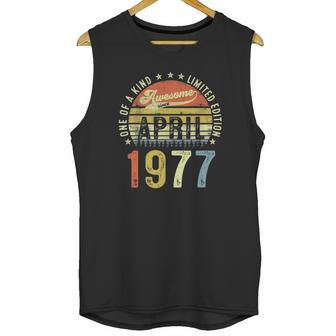 44 Years Old Birthday Awesome Since April 1977 44Th Bday Unisex Tank Top | Favorety UK