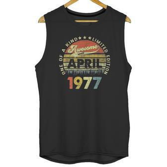 44 Years Old Birthday Gifts Awesome Since April 1977 Ver2 Unisex Tank Top | Favorety DE