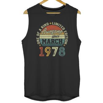 44 Years Old Birthday Awesome Since March 1978 44Th Birthday Unisex Tank Top | Favorety AU