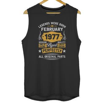 45 Years Old Legends February 1977 Vintage 45Th Birthday Unisex Tank Top | Favorety CA