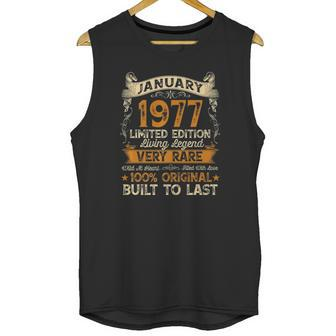 45 Years Old Gifts Vintage January 1977 45Th Birthday Gift Unisex Tank Top | Favorety UK