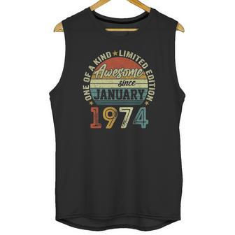 47 Years Old Birthday Gifts Awesome Since January 1974 Ver2 Unisex Tank Top | Favorety UK