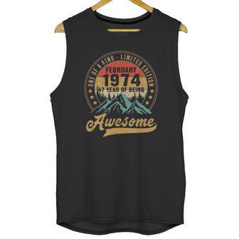 47Th Birthday Gift 47 Years Old Retro Vintage February 1974 Ver2 Unisex Tank Top | Favorety UK