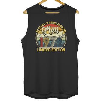 49Th Birthday Gifts 49 Years Old Retro Born In May 1972 Ver2 Unisex Tank Top | Favorety DE