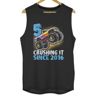 5 Crushing It Since 2016 Monster Truck 5Th Birthday Gift Boy Unisex Tank Top | Favorety CA