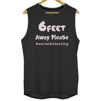 6 Feet Away Please Social Distancing Hastag Unisex Tank Top | Favorety DE