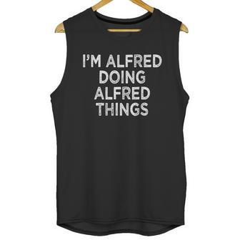 Alfred Graphic Design Printed Casual Daily Basic Unisex Tank Top | Favorety UK