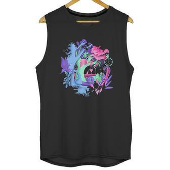 Alice In Wonderland Neon Forest Silhouette Unisex Tank Top | Favorety AU