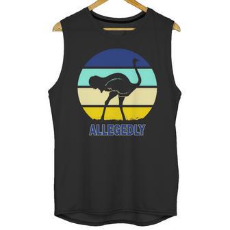 Allegedly Ostrich Retro Logo Unisex Tank Top | Favorety CA