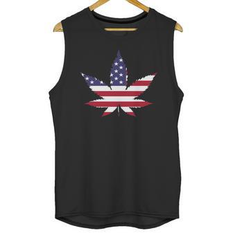 American Marijuana Leaf Unisex Tank Top | Favorety