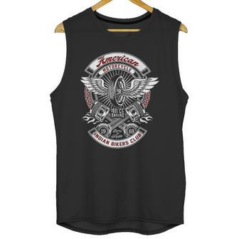 American Motorcycle Indian Bikers Club Motorcycle Biker Unisex Tank Top | Favorety