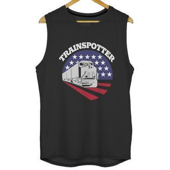 American Trainspotter Train America Trainspotting Trains Gift Graphic Design Printed Casual Daily Basic Unisex Tank Top | Favorety DE