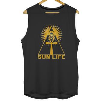 Ancient Egyptian Kemetic Ankh Pyramid Sun Life Unisex Tank Top | Favorety CA