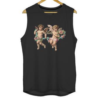 Angelic Vintage Cherub Design Charming Baby Angels Unisex Tank Top | Favorety AU