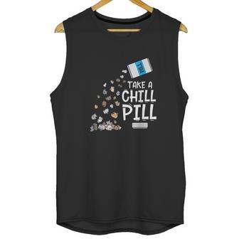 Animal Meme Gift Chill Pill Pun Chinchilla Unisex Tank Top | Favorety DE