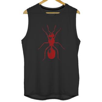 Ant In Red Retro Vintage Drawing Unisex Tank Top | Favorety CA