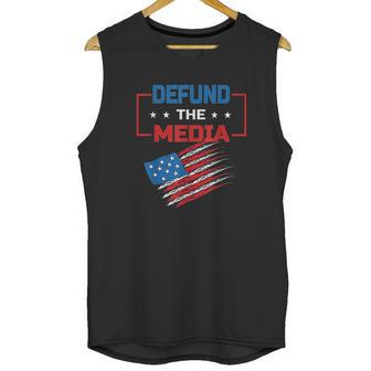 Anti Fake News Defund The Media Unisex Tank Top | Favorety CA