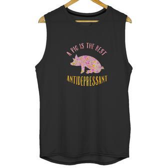 Antidepressant Mini Pig Lovers Gift Tee Unisex Tank Top | Favorety