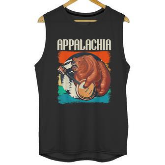 Appalachia Vintage Banjo Player Bluegrass Musician Graphic Design Printed Casual Daily Basic Unisex Tank Top | Favorety DE