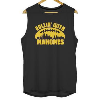 Apparrel Rollin With Mahomes Skyline Unisex Tank Top | Favorety