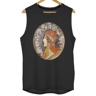 Art Nouveau Zodiac Signs Gypsy Fortune Teller Alphonse Mucha Unisex Tank Top | Favorety CA