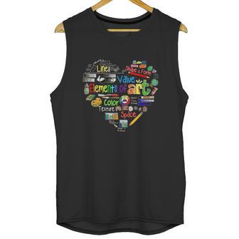 Artist Elements Of Art Heart Shape Colorful Painter Unisex Tank Top | Favorety DE