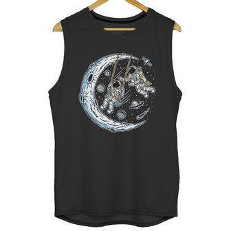 Astronauts Moon Swinging Unisex Tank Top | Favorety UK