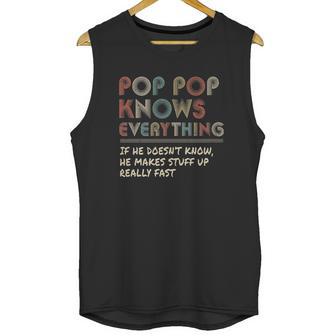 Ateesdas Pop Pop Know Everything Vintage Pop Pop Unisex Tank Top | Favorety CA