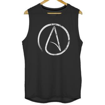 Atheism Symbol Distressed Atheist Unisex Tank Top | Favorety CA