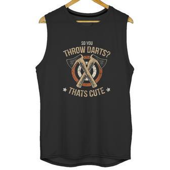 Axe Throwing Funny Hatchet Lumberjack Hobby Cute Gift Unisex Tank Top | Favorety