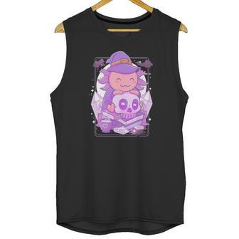 Axolotl Witch Halloween Witchcraft Cute Axolotl Pastel Goth Unisex Tank Top | Favorety UK