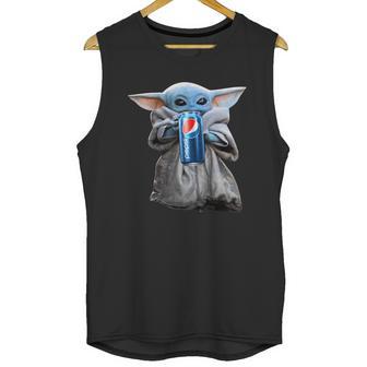 Baby Yoda Drink Pepsi Sweater Unisex Tank Top | Favorety