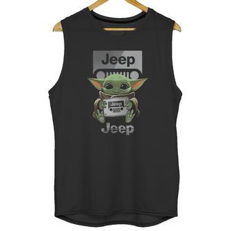 Baby Yoda Hug Jeep Unisex Tank Top | Favorety DE