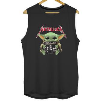 Baby Yoda Hug Metallica Unisex Tank Top | Favorety UK