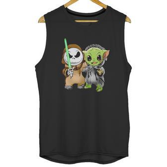 Baby Yoda And Jack Skellington Unisex Tank Top | Favorety DE