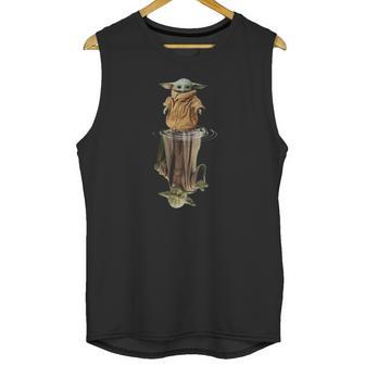 Baby Yoda And Master Yoda Water Reflection Shirt Unisex Tank Top | Favorety UK