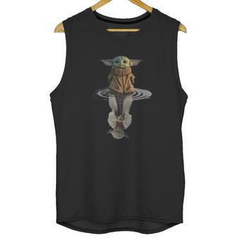 Baby Yoda Water Reflection Master Yoda Best Sweater Unisex Tank Top | Favorety