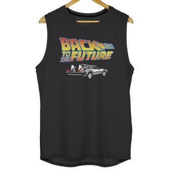 Back To The Future 8Bit Delorean Unisex Tank Top | Favorety AU