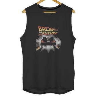 Back To The Future Vintage Delorean Peel Out Unisex Tank Top | Favorety