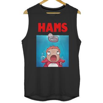 Bakugou Anime Ponyo On The Cliff Hams Parody Jaws Unisex Tank Top | Favorety UK