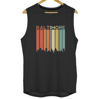 Baltimore Maryland Vintage Retro City Urban Skyline Seaport Unisex Tank Top | Favorety CA