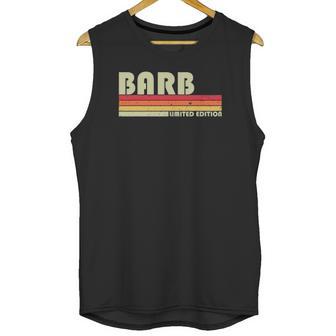 Barb Name Personalized Retro Vintage 80S 90S Birthday Unisex Tank Top | Favorety