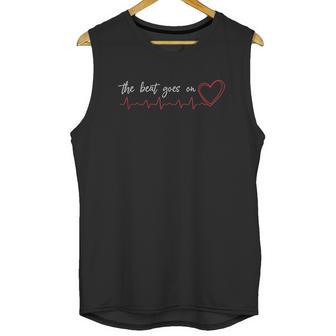 The Beat Goes On Heart Unisex Tank Top | Favorety