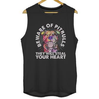 Beware Of Pit Bulls They Will Steal Your Heart Unisex Tank Top | Favorety UK