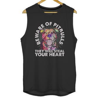 Beware Of Pit Bulls They Will Steal Your Heart Unisex Tank Top | Favorety DE