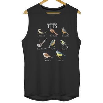 Birdwatcher Collection Of Tits Bird Unisex Tank Top | Favorety DE